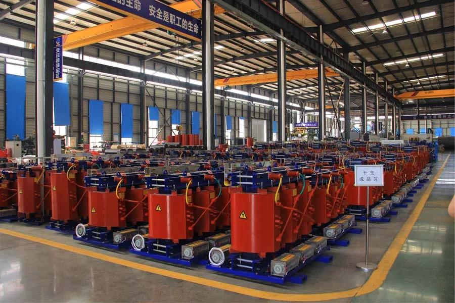 Dry-type transformer finished products storage area — Zhongxin General factory Sichuan