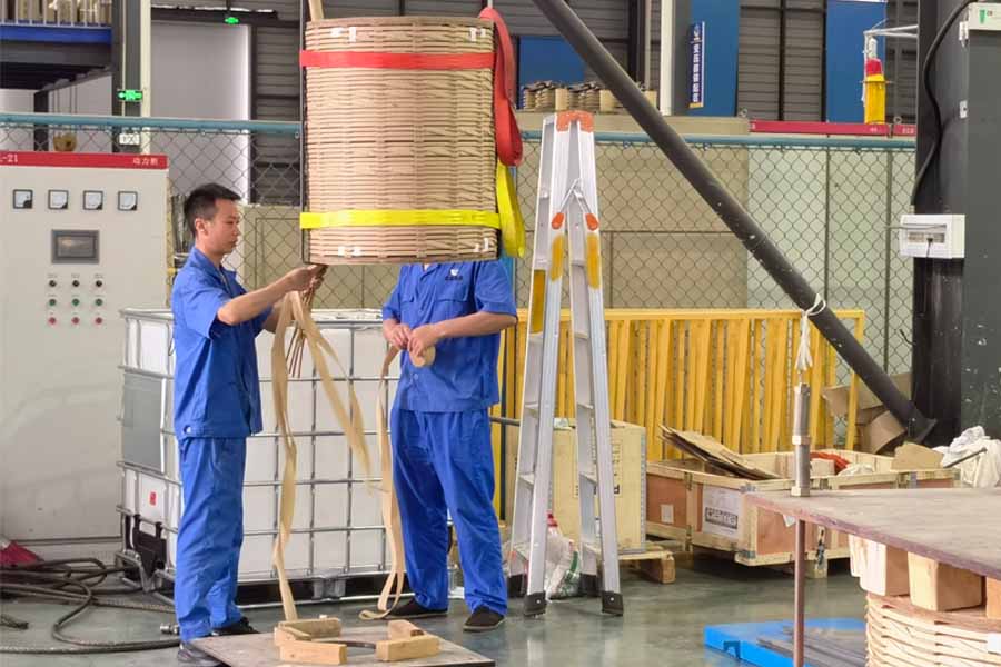 16000kVA oil-immersed transformer final insulation detail work before core and winding assembly — Zhongxin General