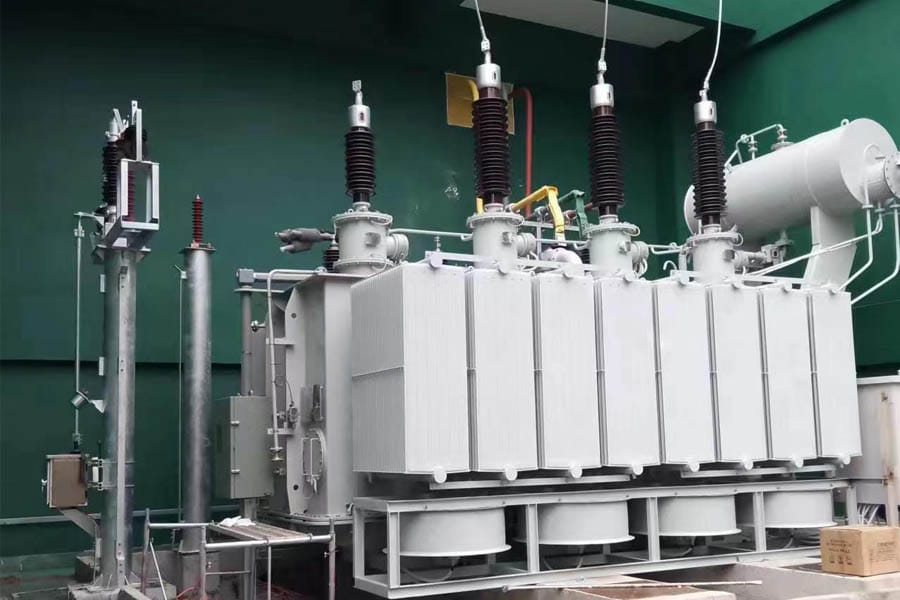 110kV 40000kVA oil-immersed main transformer installation and commissioning at customer factory — Zhongxin General