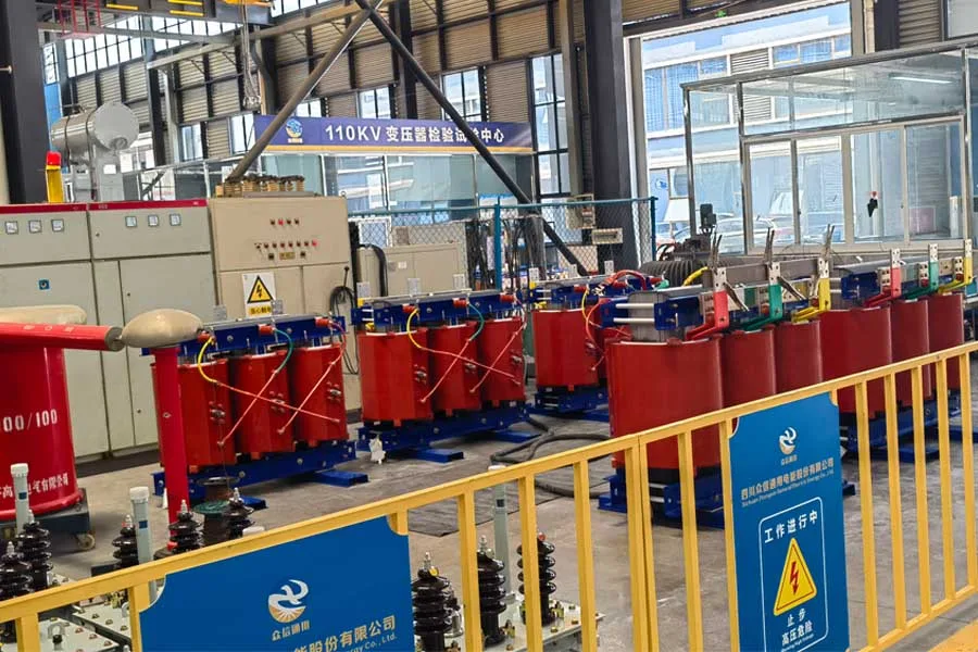 Dry-type transformer in testing process — Zhongxin General factory Sichuan China