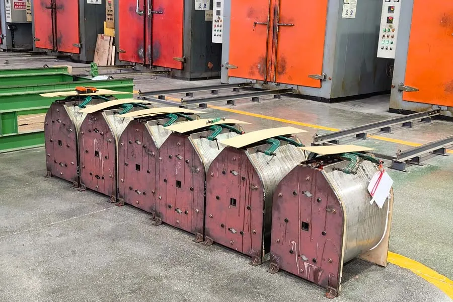 Dry Type Transformer High Voltage Winding Casting before entering hot winding oven to be solidated