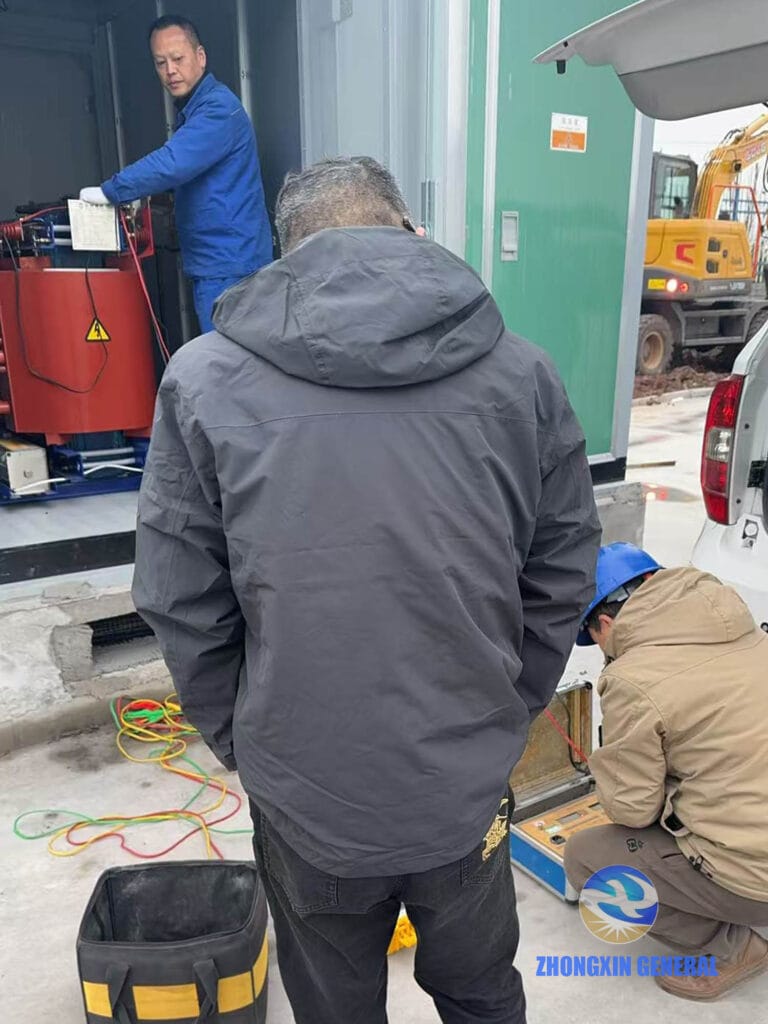 630kVA dry-type transformer substation final inspection in Neijiang