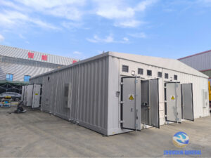 Assembled prefabricated modular substation for Aktau port Kazakhstan — 15 m × 10.5 m × 3.7 m complete unit, Zhongxin General Chengdu