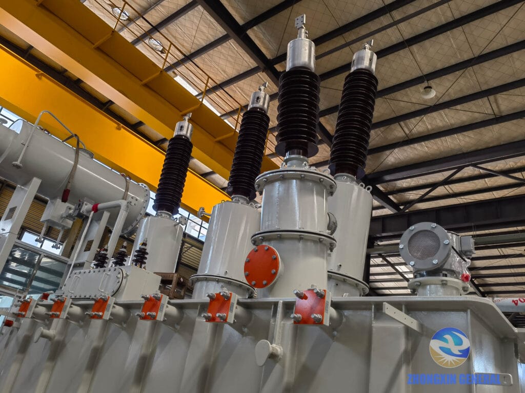 All input and output terminals SZ13-8000/120 OLTC power transformer — Zhongxin General export DR Congo