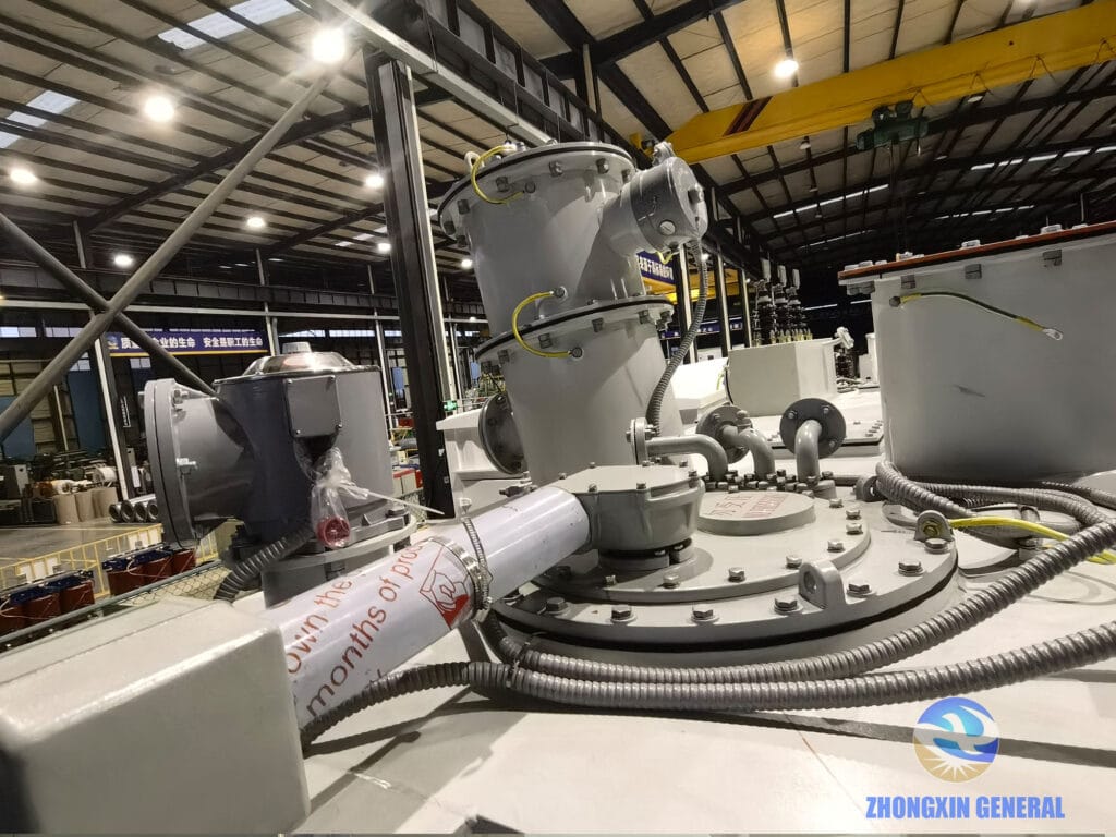 On-load tap changer external mechanical drive mechanism top of SZ13-8000/120 transformer — Zhongxin General