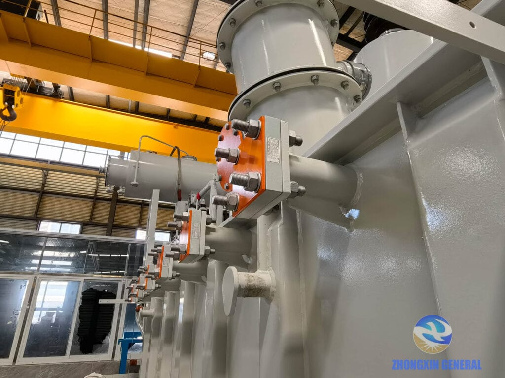 Radiator to oil tank connection ports SZ13-8000/120 OLTC transformer ONAN cooling system