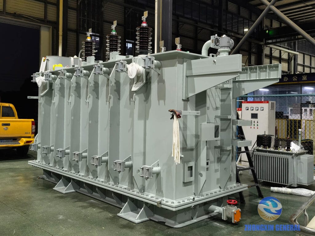 Factory acceptance test preparation SZ20-31500/35 OLTC transformer — ZHONGXIN GENERAL quality control