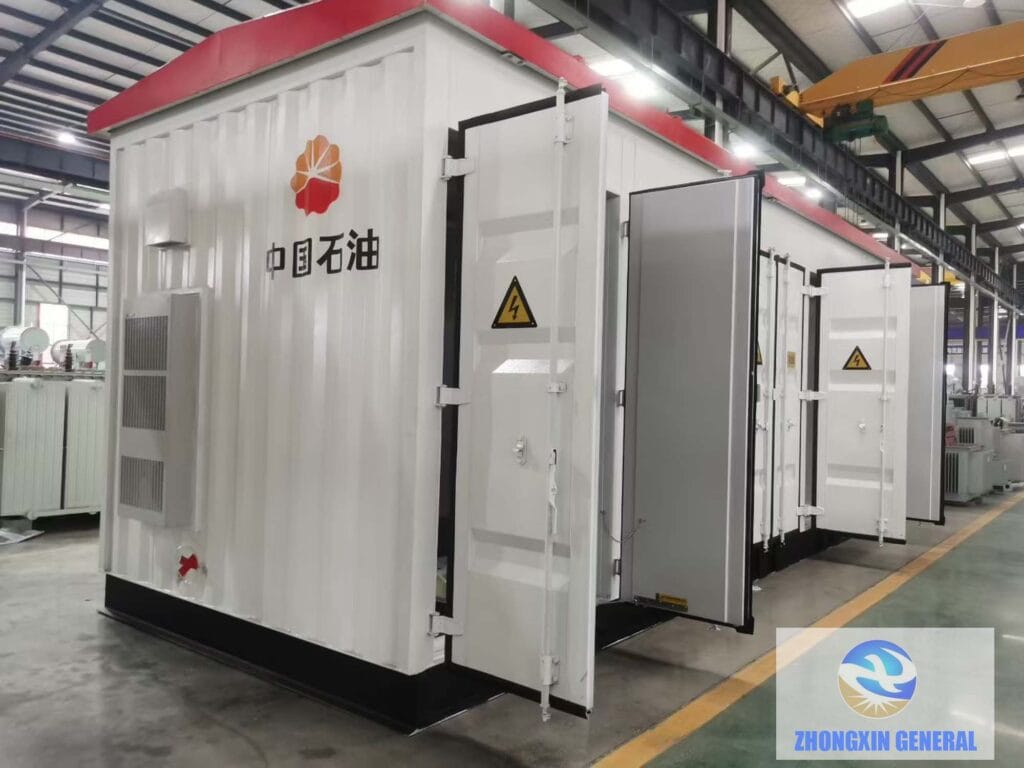 Zhongxin General prefabricated cabin-type substation product, part of the company's integrated power solution offering
