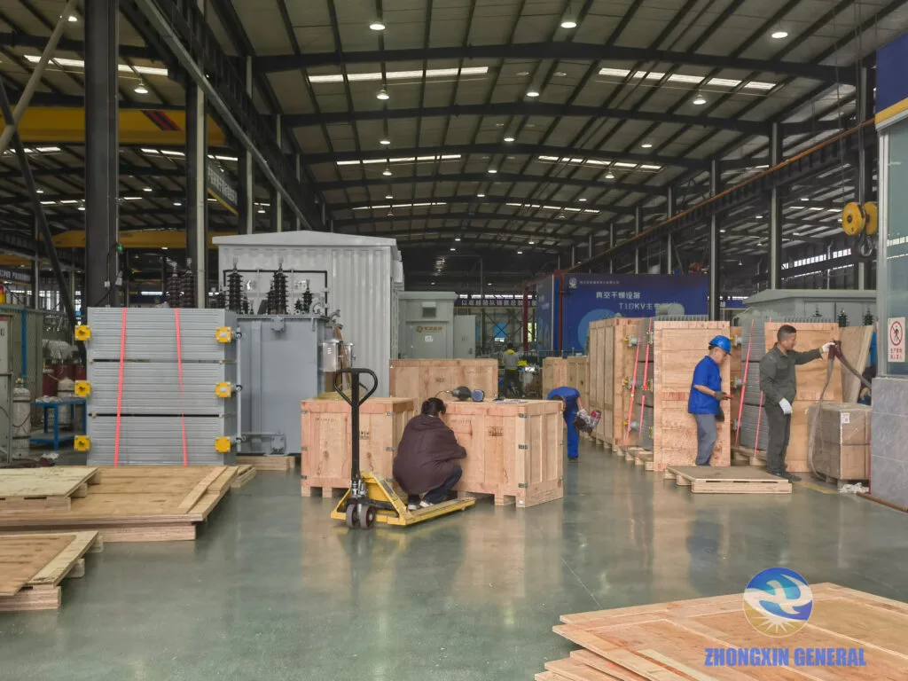 Pre-dispatch packaging inspection Nepal export transformers — Zhongxin General Chino Hydropower Station April 2026