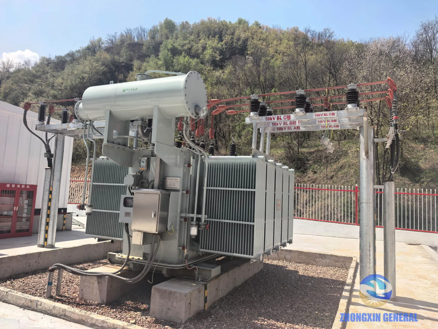 SZ20-16000/35 16000kVA 35kV OLTC transformer installed at Yichuan LNG substation — Zhongxin General