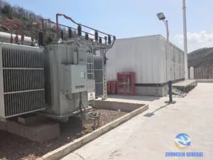 Completed smart substation with transformer and prefabricated modules — Yichuan LNG Yan'an Zhongxin General