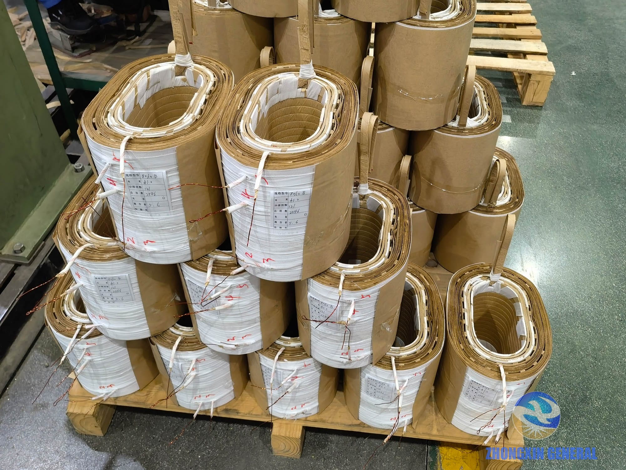 atch of completed winding coils for 80 kVA oil-immersed distribution transformers — Zhongxin General factory production