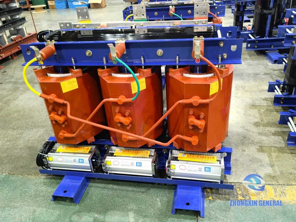 1000 kVA cast resin dry-type transformer complete unit high-voltage terminal end — SCB14 10kV Dyn11 ANAF Zhongxin General