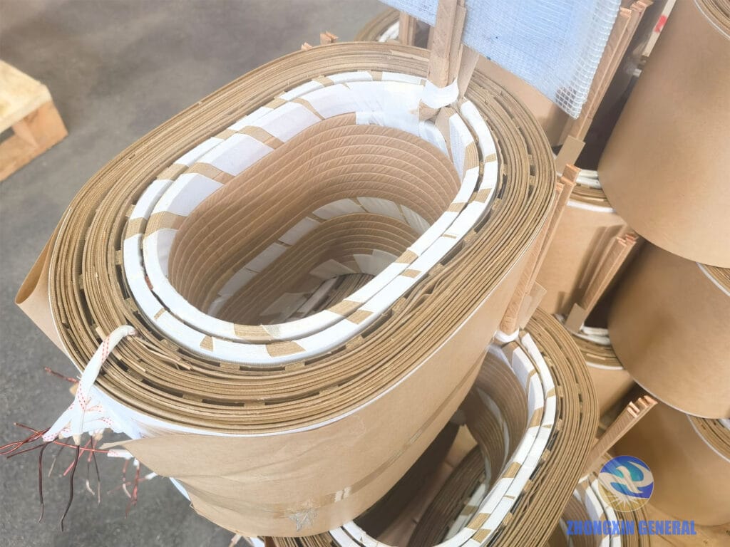 Completed HV and LV winding coils for 100 kVA oil-immersed distribution transformer — Zhongxin General factory
