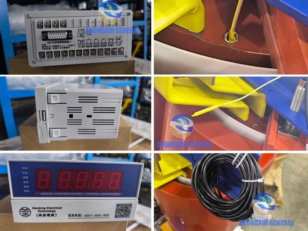 Dry-type transformer temperature control system — intelligent controller, PT100 sensor installation and data cable detail Zhongxin General