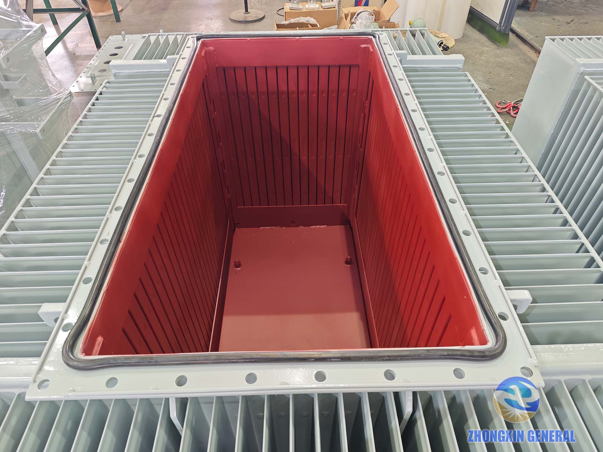 Internal oil tank of 2000 kVA oil-immersed transformer before active part installation — Zhongxin General