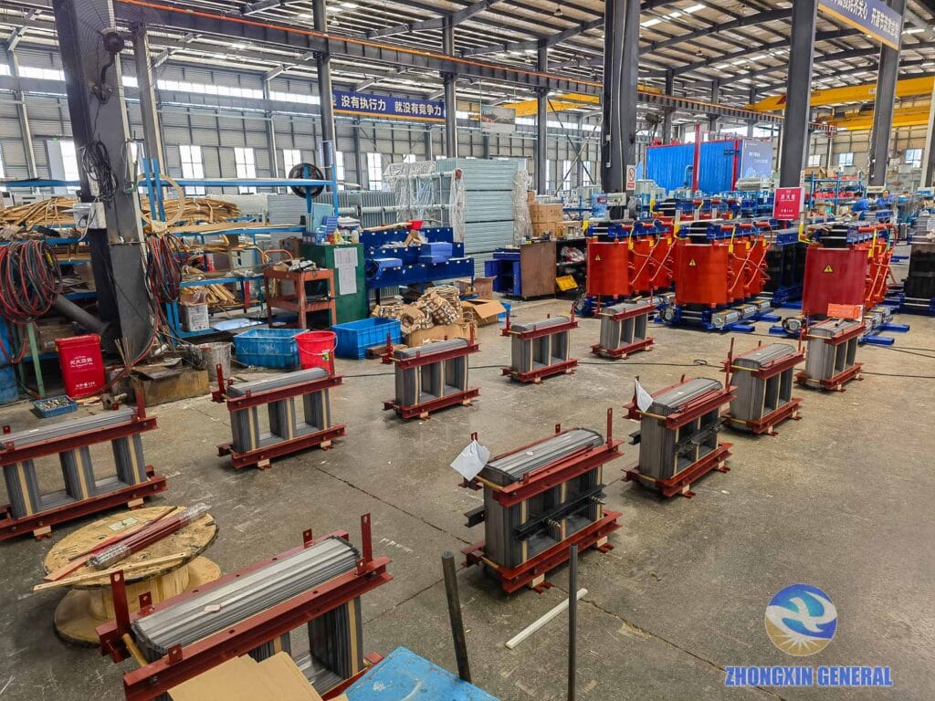Completed silicon steel core assembly for 200 kVA oil-immersed transformer — Zhongxin General factory