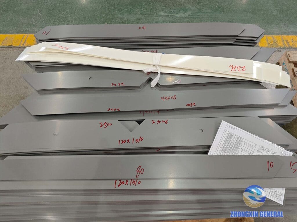 Silicon steel core sheets cut to fixed specification dimensions for 2500 kVA dry-type transformer — Zhongxin General factory