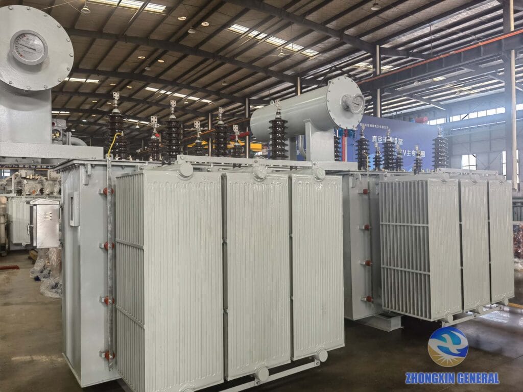 Completed 5000 kVA oil-immersed power transformer corrugated fin radiator panel — Zhongxin General