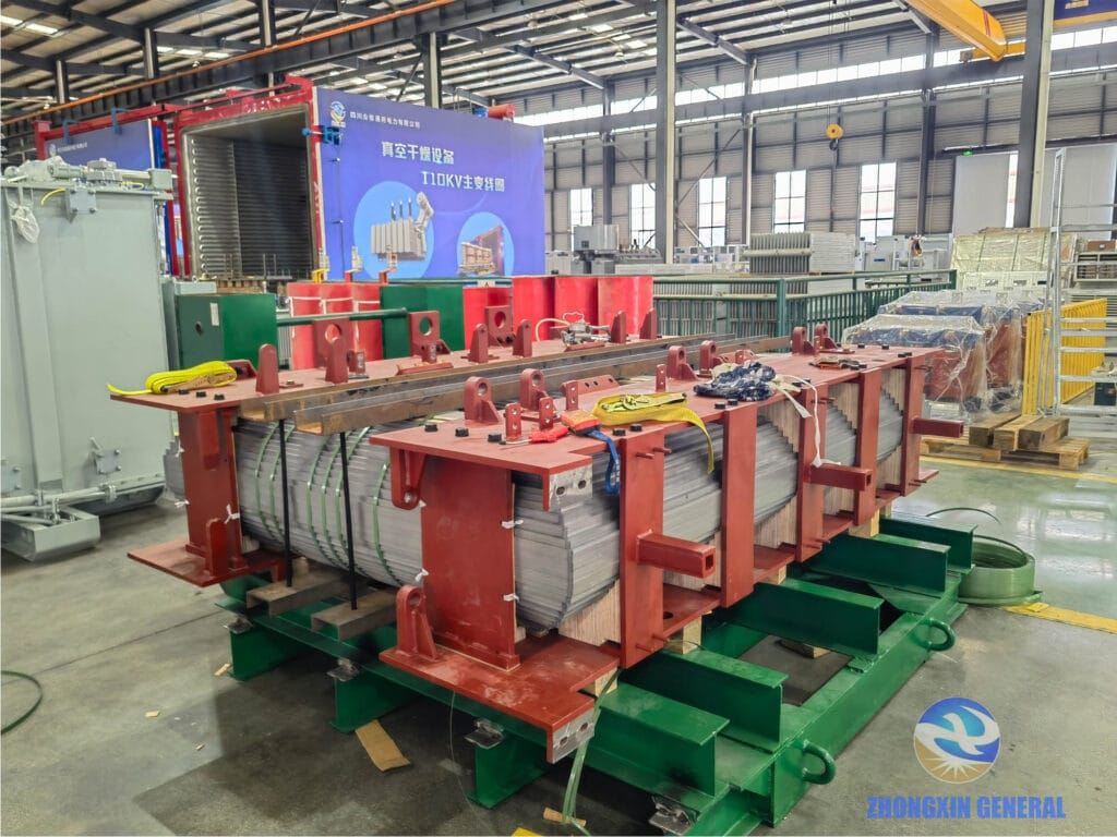 Stacked transformer core for 12500kVA oil-immersed transformer