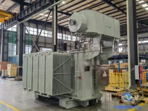 12500kVA oil-immersed transformer during routine factory testing