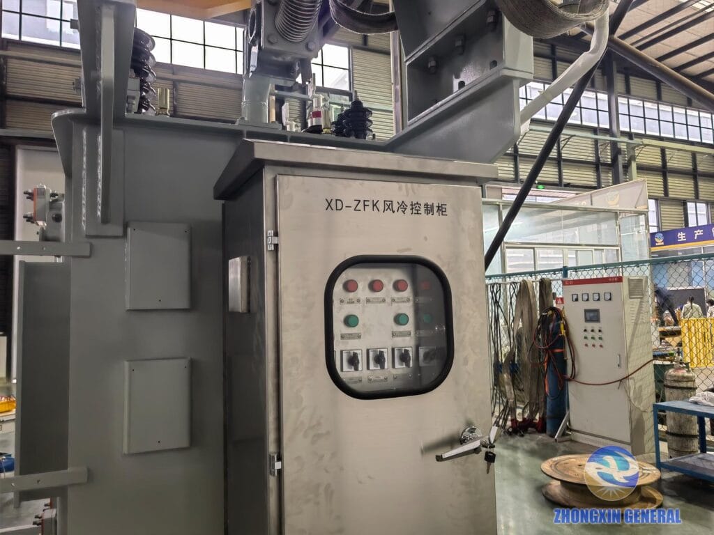 Stainless steel air-cooling control cabinet of 16000 kVA ONAN oil-immersed transformer — Zhongxin General