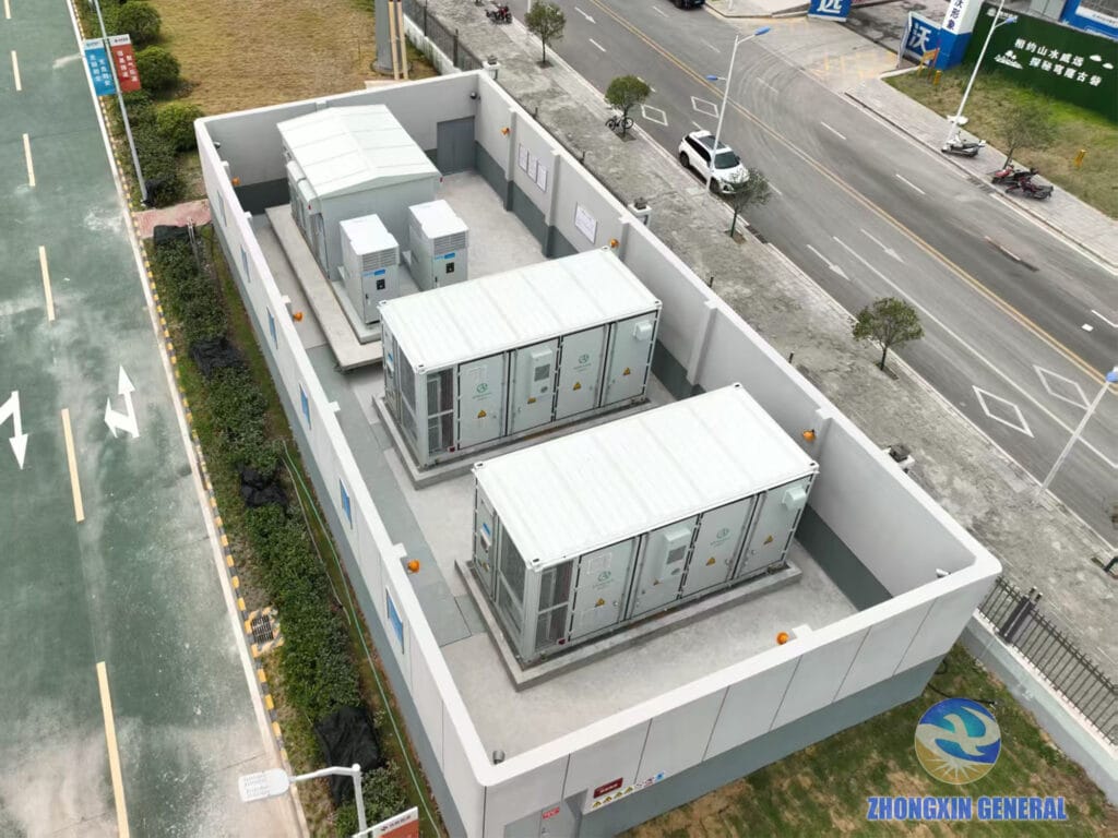 Aerial overview of the completed 5MW/10.03MWh battery energy storage project in Weiyuan