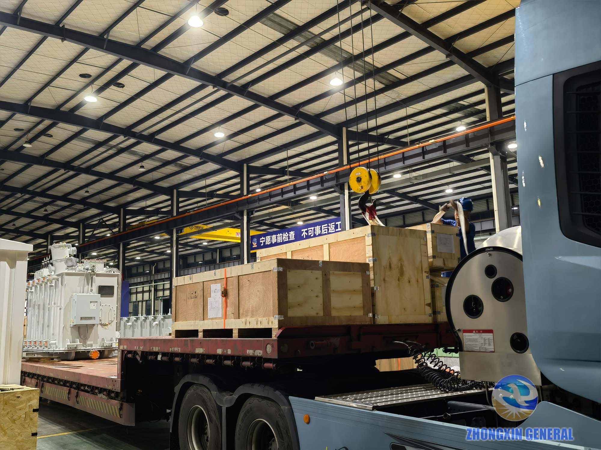 8000kVA transformer accessories packed in export wooden crates — Zhongxin General
