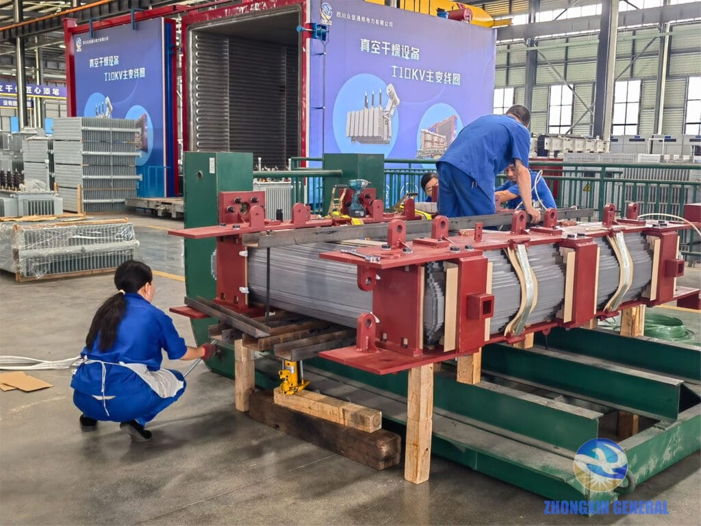 8000kVA transformer core stacked and under final inspection