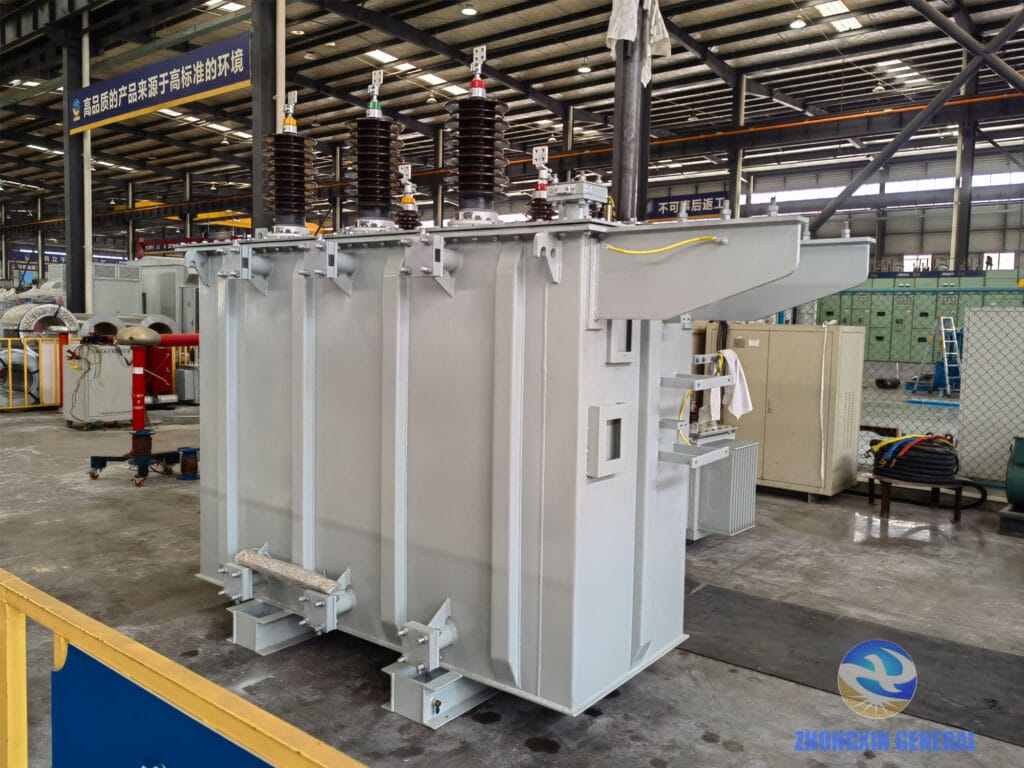 Completed 8000kVA oil-immersed transformer HV bushing side
