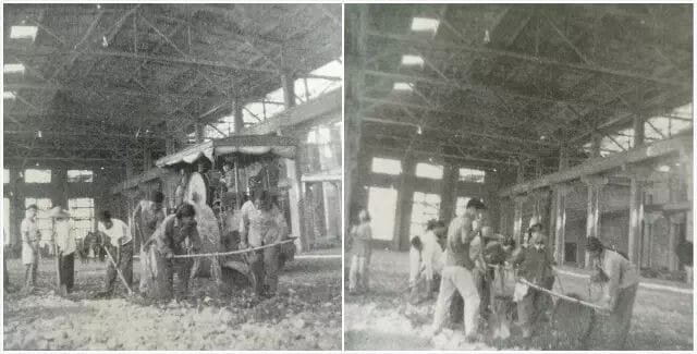 Workers constructing Baoding Transformer Works in its early years