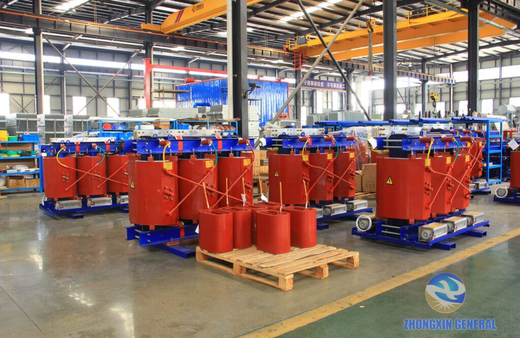 Dry-type transformer finished units in Zhongxin General workshop