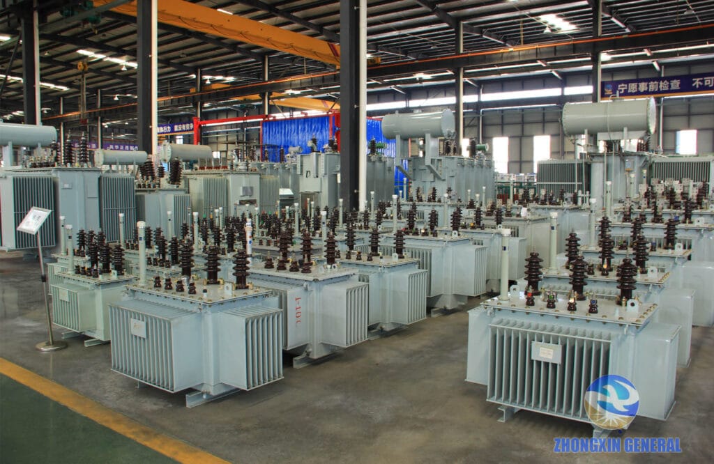 Oil-immersed transformer finished unit Zhongxin General workshop