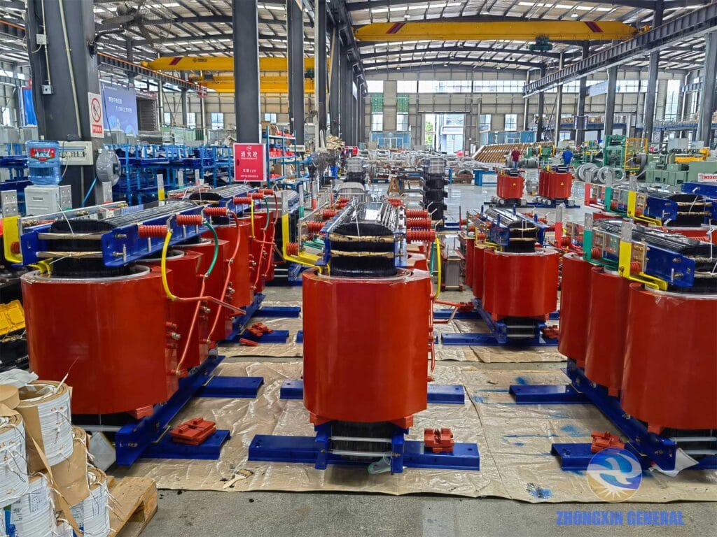 Transformers in production at Zhongxin General's workshop