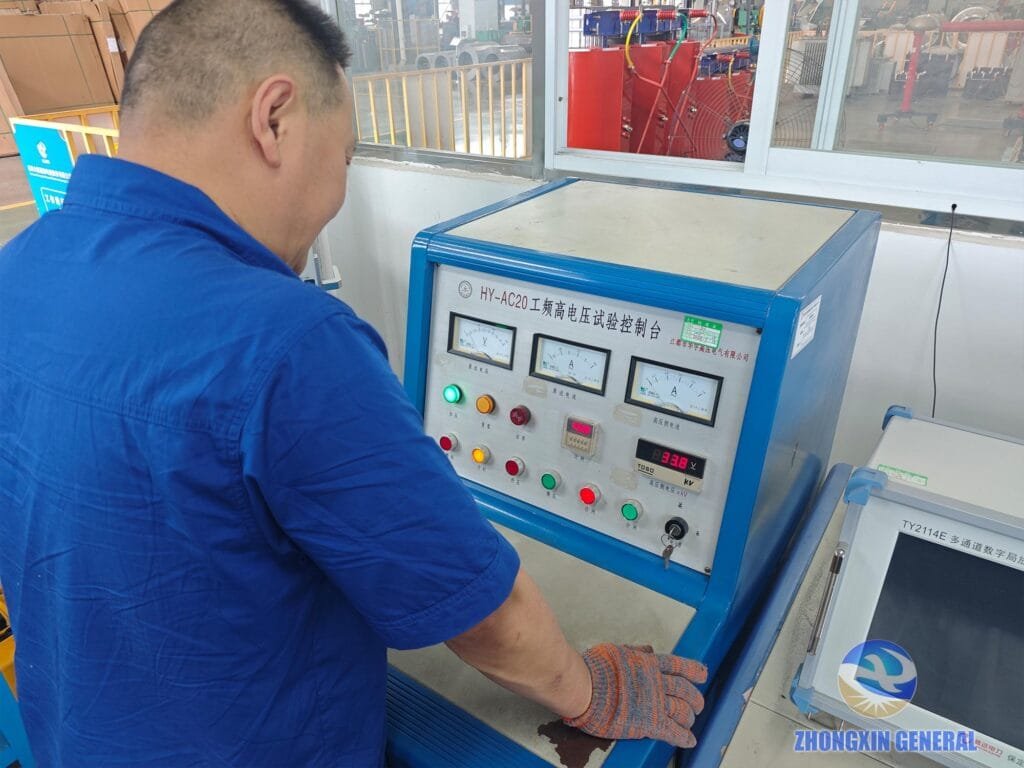 AC withstand voltage test console for transformer insulation weak point detection