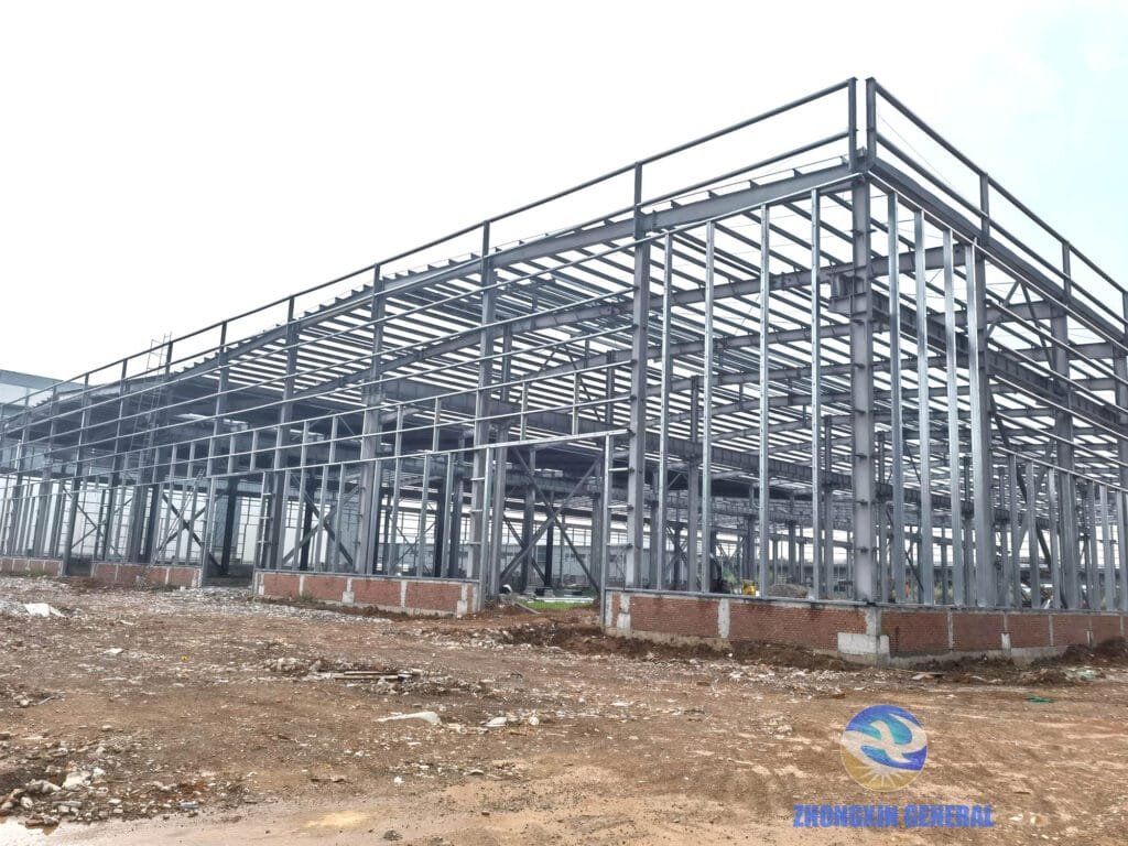 Right-side workshop building progress at Boruian New Energy energy storage base, Xinjin Chengdu, July 10 2026