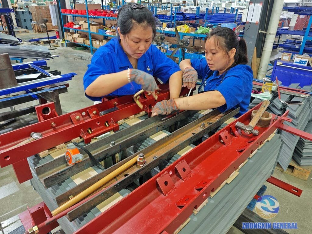 Steel frame compression fixing on transformer core assembly