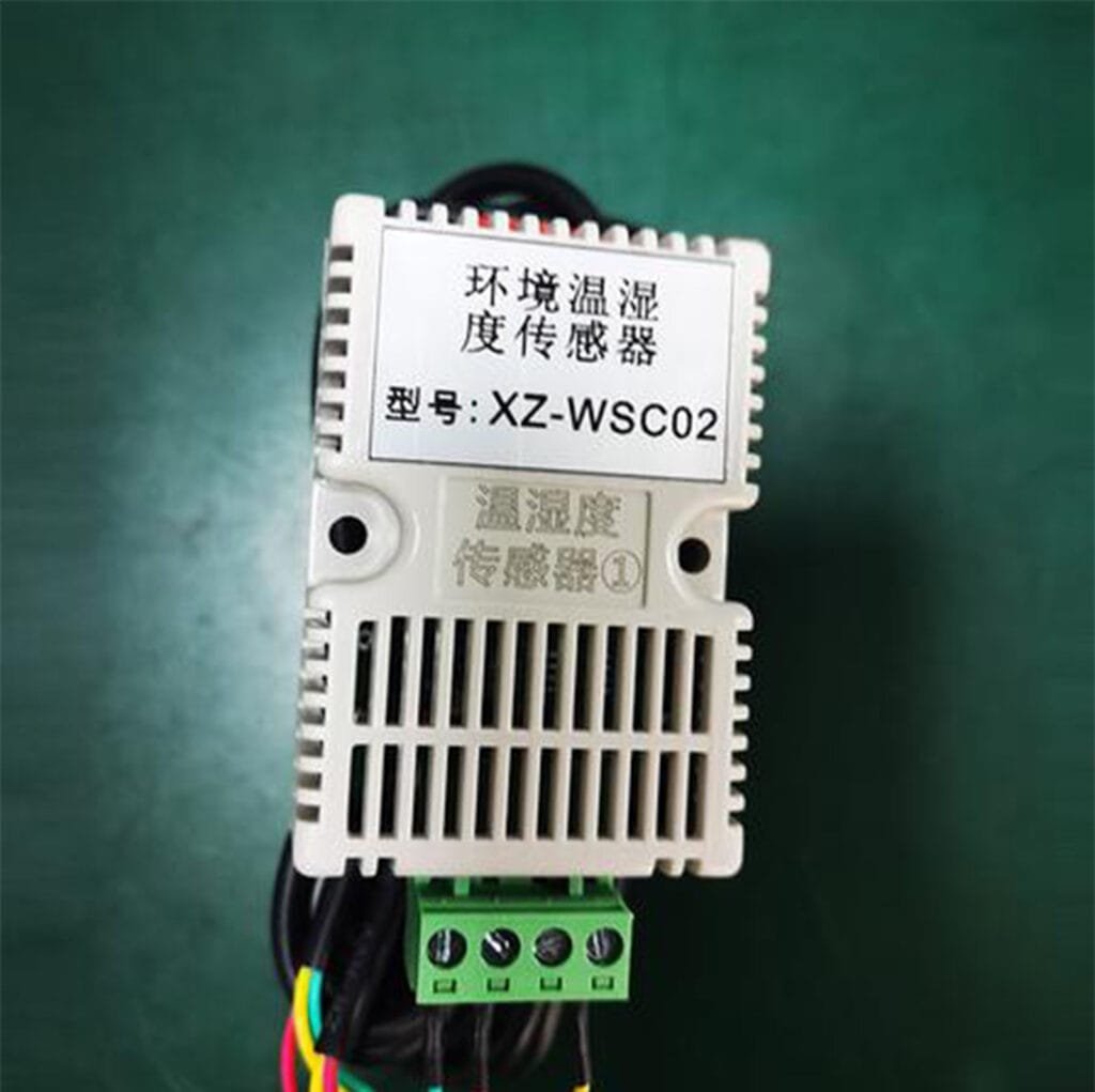 Temperature and humidity sensor in power distribution room monitor transformer ambient environment