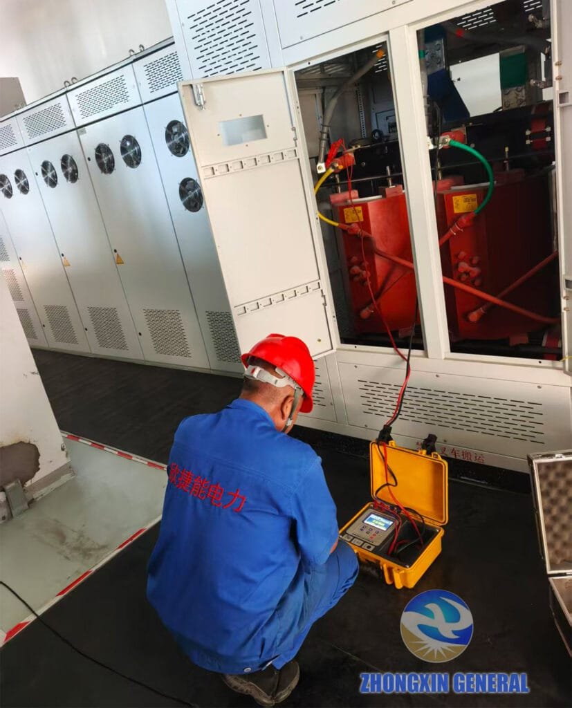 technician professional inspection indoor dry transformer