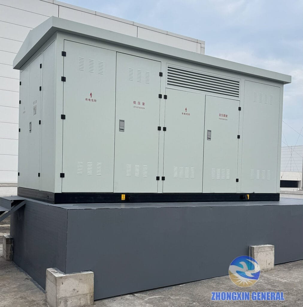 Zhongxin General finished pv boost converter integrated cabin foundation installation