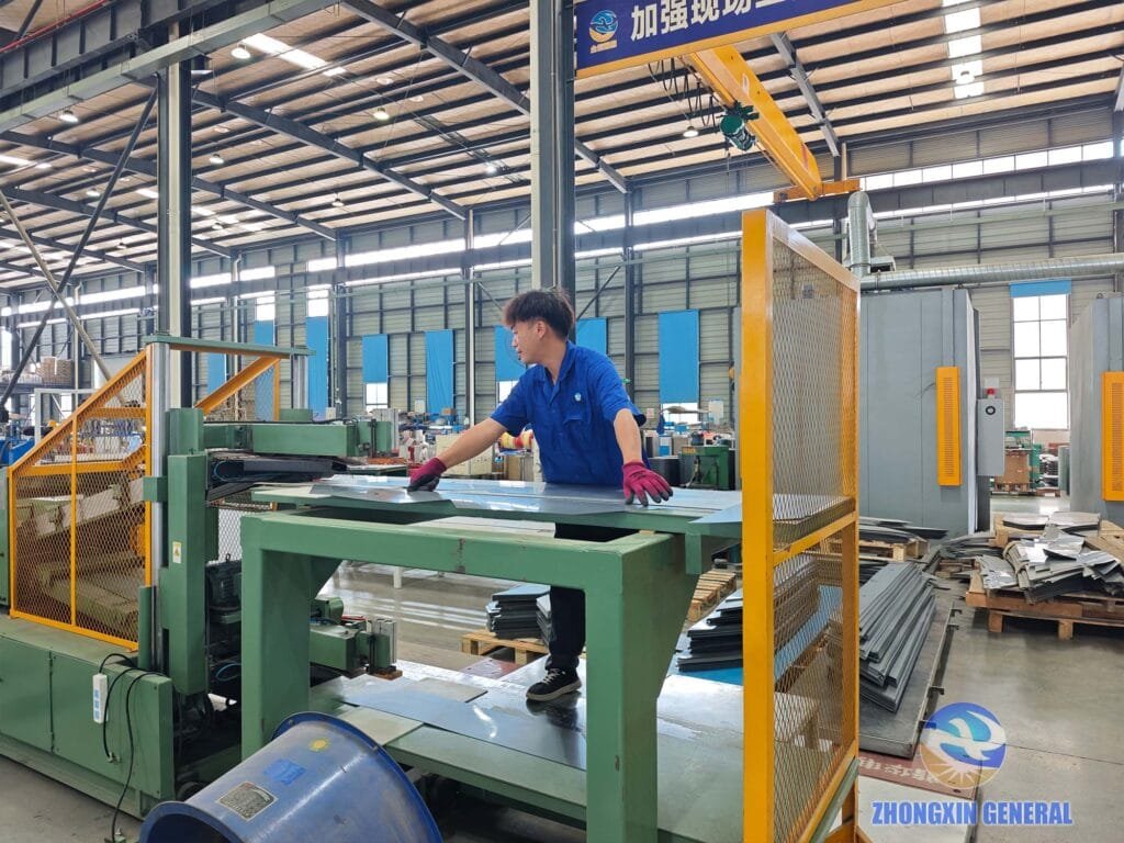 Qualified silicon steel sheets stacked neatly by specification