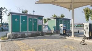 yb european box substation for ev fast charging station