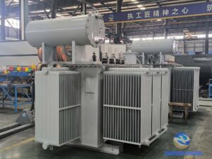 Completed 4000 kVA oil-immersed transformer with panel radiators — ONAN outdoor Zhongxin General