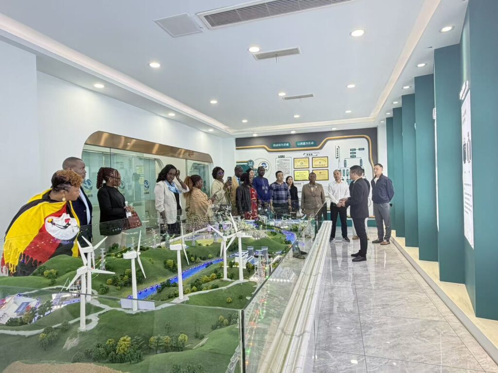 Ugandan delegation led by the Ambassador touring the Zhongxin General showroom in Chengdu